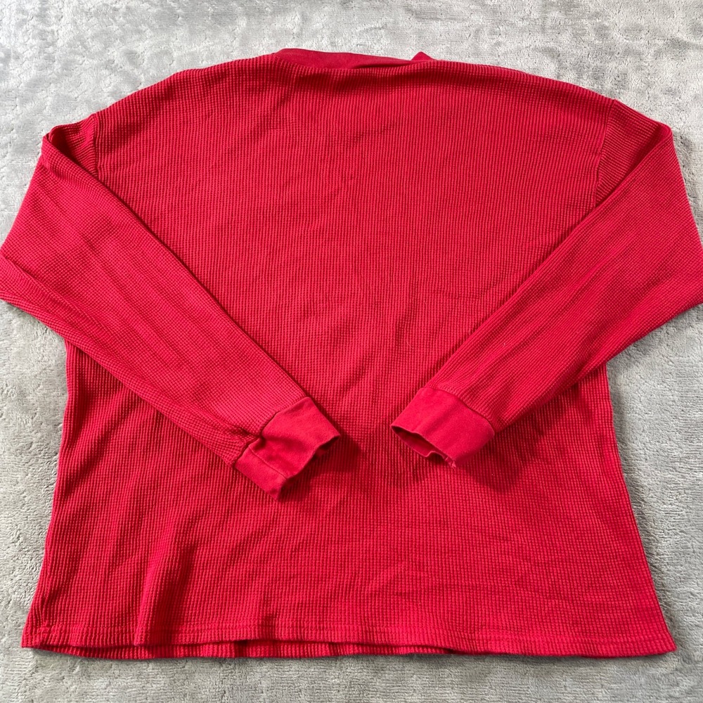 Ohio State Buckeyes Shirt Vintage Mens XL Red Waffle Knit Football College NCAA - Picture 8 of 10